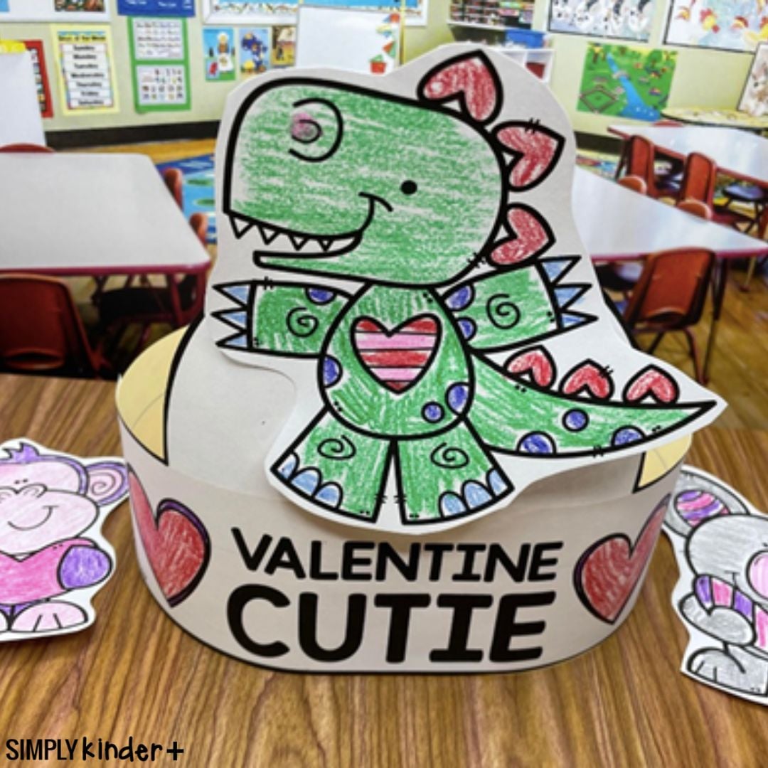 free valentine's day craft hats - simply kinder + printable membership